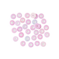 Пайетки плоские 'Астра' 3 мм цвет: светло-розовый перламутр   1 уп.  - фото 100631