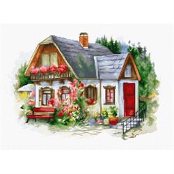 Набор для вышивания "Красивый загородный домик" 34*24 см "Luca-S"  - фото 100900