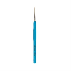 Крючок для вязания с прорезиненой ручкой стальной d 1.25 мм 13 см 1 шт  - фото 101388