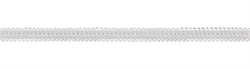 Лента эластичная окантовочная белая 8 мм  1 м - фото 101448