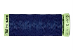 Нить Top Stitch отделочная, 30 м, 100% п/э,  цвет: 013 синий, 1 кат.  - фото 102248