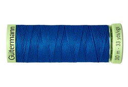 Нить Top Stitch отделочная, 30 м, 100% п/э, цвет: 322 синяя бирюза  1 кат.  - фото 102296