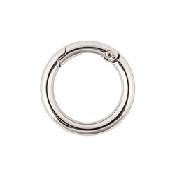 Карабин "кольцо" d 25 мм  цвет никель  1 шт - фото 102739