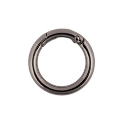 Карабин "кольцо" d 25 мм  цвет черный никель  1 шт  - фото 102741