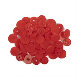 Кнопки пластиковые 12 мм красные 1 уп. - фото 102949