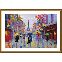 Набор для вышивания 'Парижские зонтики' 28*43 см "Нова Слобода"  - фото 103032