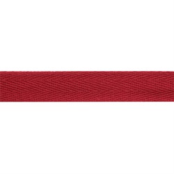 Лента киперная х/б 20 мм цвет: красный 1 м  - фото 103306