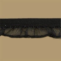 Лента эластичная черная 12 мм 1м  - фото 103435
