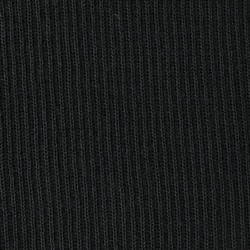 Полотно трикотажное тонкое (30% шерсть, 70% акрил), 2*2, шир. 40см цвет: черный 1 метр - фото 104084