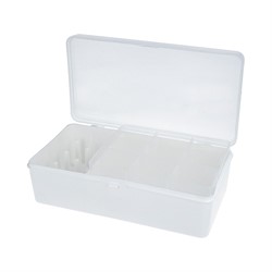 Коробка для мелочей №6 пластиковая белая 1 шт - фото 104298