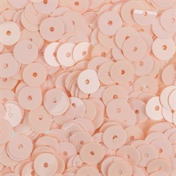 Пайетки круглой формы россыпью 6 мм цвет 007 бл. розовый 1 п.  - фото 104698