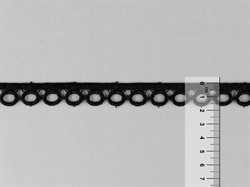 Гипюр 17 мм черный 1м   - фото 104865