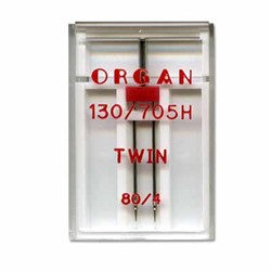Игла для бытовых швейных машин 'ORGAN'   80/4  двойная  в пенале - фото 104952
