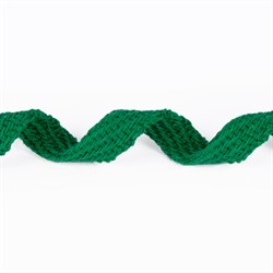 Шнур для худи х/б плоский 14-15 мм, цвет зеленый, 1 м - фото 105165