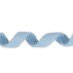 Шнур для худи х/б плоский 9-10 мм, цвет голубой, 1 м - фото 105171