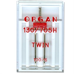 Иглы для бытовых швейных машин 'ORGAN' 100/4 двойная в пенале 1 шт. - фото 72610