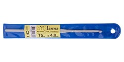 Крючок для вязания 'Gamma' металлический  d 4 мм  15 см 1 шт - фото 73754