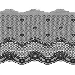 Кружево 175 мм цвет 325 черный 1м - фото 79209