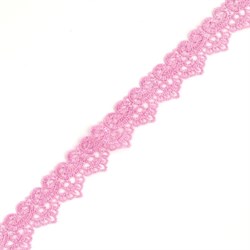 Кружево гипюр  шир.30 мм цв.розовый   1м - фото 81851