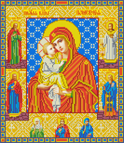 Основа для вышивки бисером "Почаевская икона Божией Матери" "Каролинка" КБИ - 3047 - фото 85976