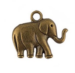 Подвеска  "Слон" античная темная бронза - фото 88057