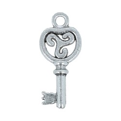 Подвеска  "Ключ"  античное серебро - фото 88091