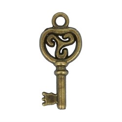 Подвеска  "Ключ"  античная темная бронза - фото 88100