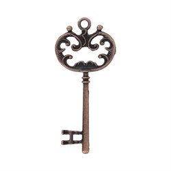 Подвеска "Ключ" античная медь - фото 88107