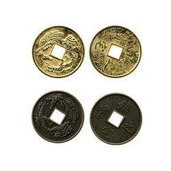 Подвеска "Китайская монетка" старая бронза  1шт  - фото 89532
