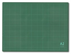 Мат для резки  60 x 45 см (A2) серо-зеленый - фото 93039
