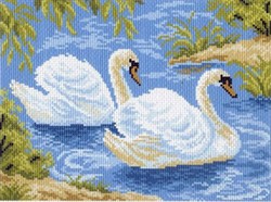 Рисунок на канве "Тундровые лебеди" 28*37 см  "Матренин Посад" - фото 95061