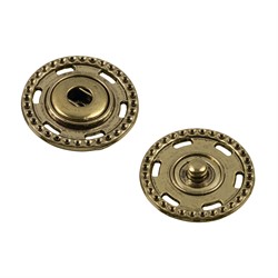 Кнопки пришивные металлические d 25 мм под бронзу 1 шт.  - фото 95568