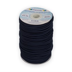 Шнур эластичный с текстильным покрытием 3 мм  темно-синий 1 м. - фото 95644