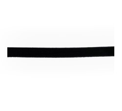 Тесьма декоративная бархатная эластичная 20 мм  черная 1 м - фото 97602