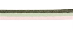 Лампасная лента с металлизированной нитью цвет: розовый, серый, черный 28 мм   1 м  - фото 97928