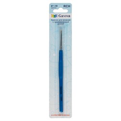 Крючок для вязания с прорезиненой ручкой стальной d 1.50 мм 13 см 1 шт - фото 99060