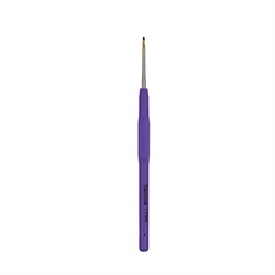 Крючок для вязания с прорезиненной ручкой стальной d 1.70 мм 13 см 1 шт  - фото 99065