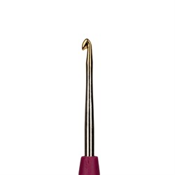 Крючок для вязания с прорезиненной ручкой стальной d 1.90 мм 13 см 1 шт  - фото 99073