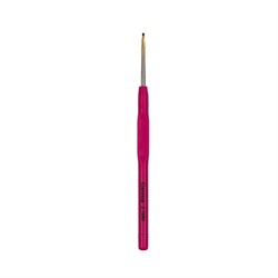 Крючок для вязания с прорезиненной ручкой стальной d 2.1 мм 13 см 1 шт  - фото 99077