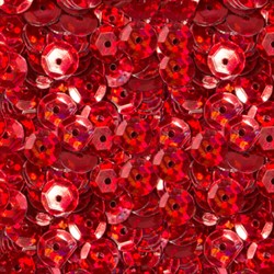 Пайетки круглые "голографик" 6 мм цвет: красный 1 п.  - фото 99423