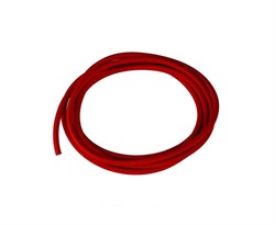 Шнур кожаный 3 мм красный  1 м - фото 99498