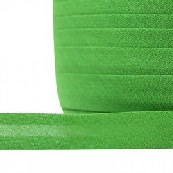 Косая бейка Х/Б 15 мм цвет: F238 зеленый 1 м    - фото 99550