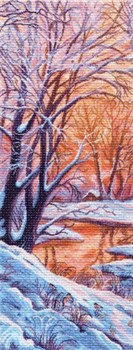 Рисунок на канве "Зимний вечер" 40 х 90 см "Матренин Посад"  - фото 99732
