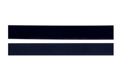 Тесьма бархатная эластичная темно-синяя 12 мм  1м  - фото 99824