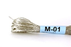 Мулине "Gamma" металлик  М-01 серебро 1 шт. 