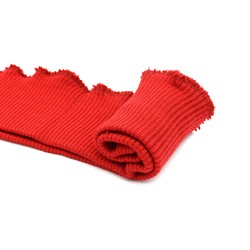Подвяз трикотажный плотный (30% шерсть, 70% акрил), 2*2, 42см*10 см, цвет:красный (кармин), 1 шт. 