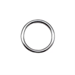 Кольцо для белья и купальников 16 мм, металл, цвет: белая бронза, 1 шт