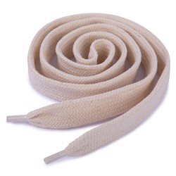 Шнурки для худи 120 см, плоские 21 мм цвет ваниль 1 компл.