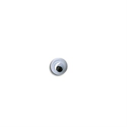 Глаза круглые с бегающими зрачками клеевые черно-белые d 3 мм 1 уп.