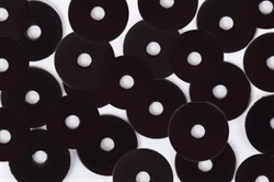 Пайетки круглой формы россыпью 6 мм цвет черный 1 п.